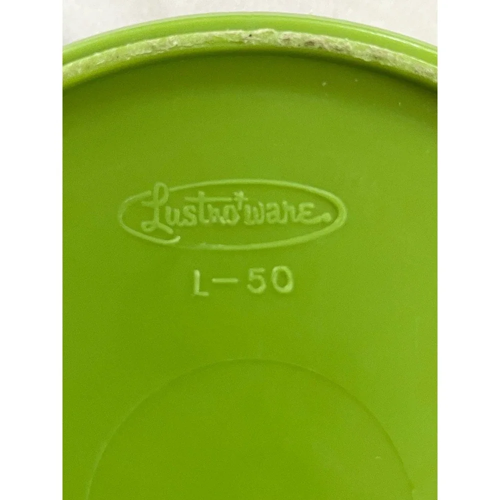 60s Lustro-Ware Pitcher Avocado Green‎ Vintage L-50 Plastic Pour Strain Lid USA